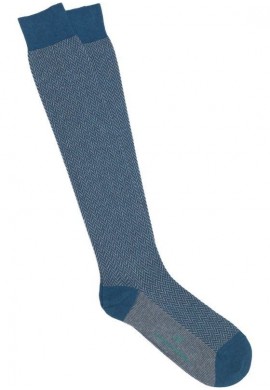Calcetines de espiga largos en azul y gris