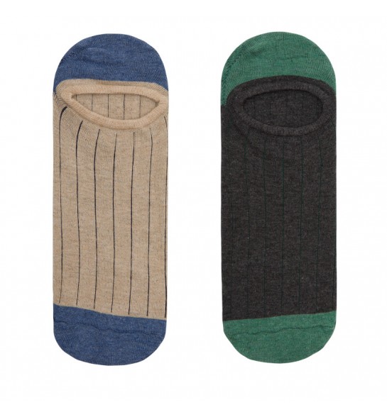 Pack de 2 pares de calcetines tobilleros de hombre de algodón