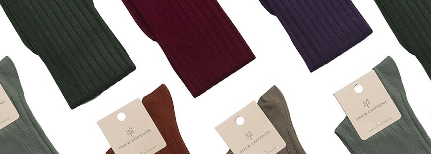 calcetines fabricados en Italia 100% algodón fresco resistentes elegantes tejidos bajo la rodilla 7 pares: 6 + 1 fantasía RV97 Calcetines de hombre largos de hilo de Escocia 